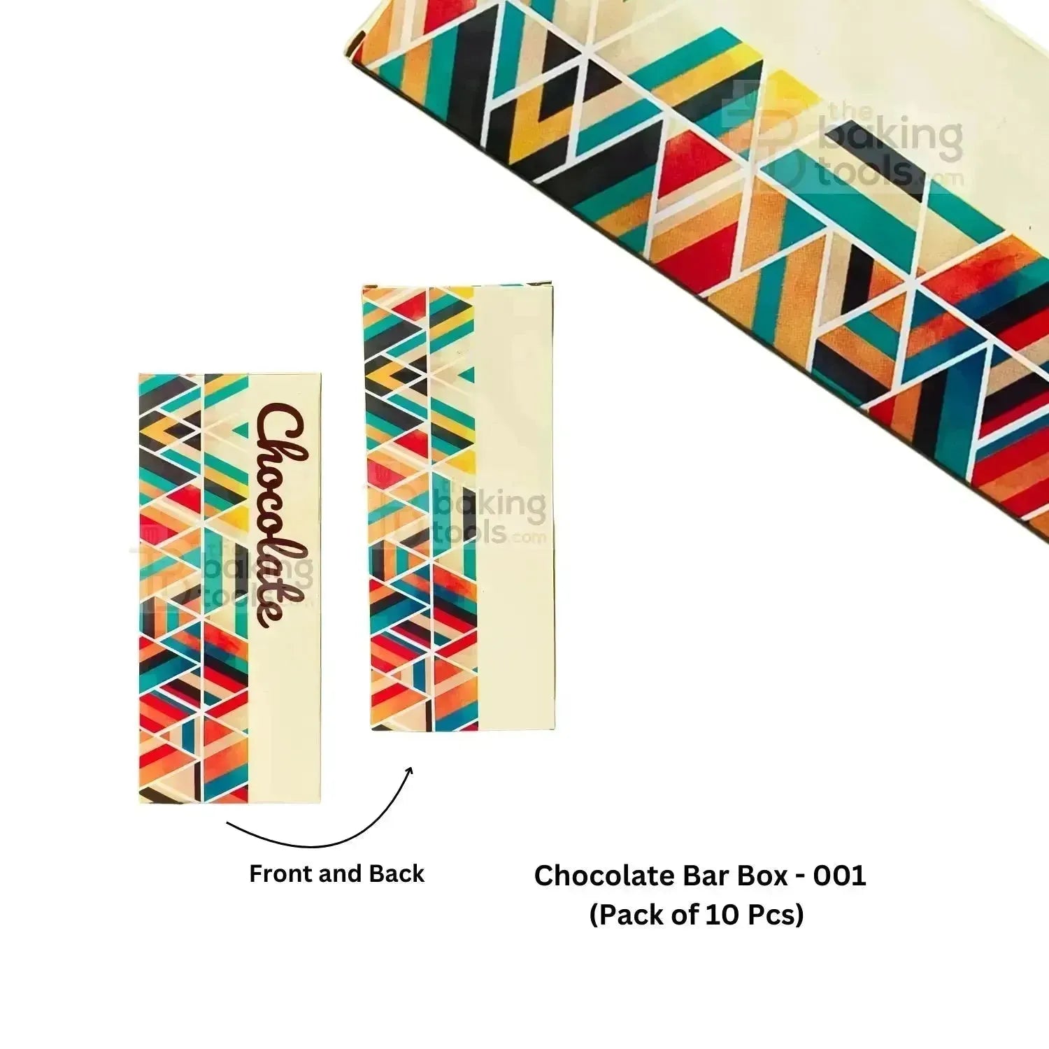 Chocolate Bar Box - 001 (Pack of 10 Pcs) - (1635 B) - thebakingtools.com